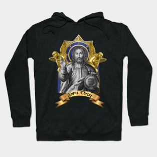 Christ with angels the heavenly glow Hoodie